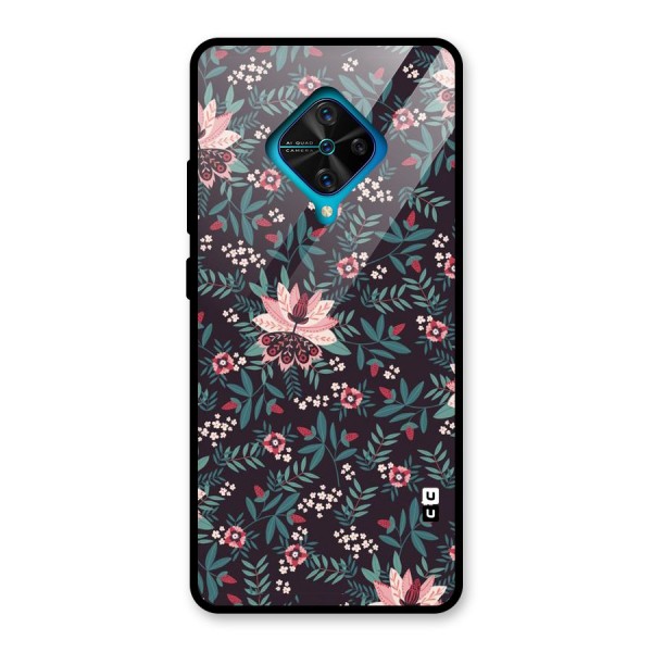 Very Leafy Pattern Glass Back Case for Vivo S1 Pro