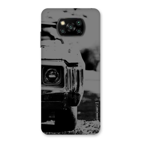 Vintage Car Black and White Back Case for Poco X3