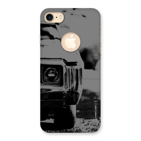 Vintage Car Black and White Back Case for iPhone 7 Logo Cut