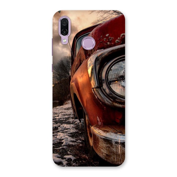 Vintage Car Headlight Back Case for Honor Play