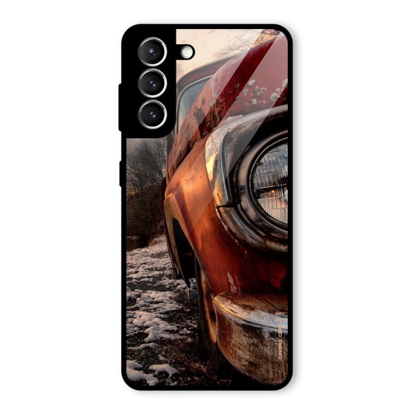 Vintage Car Headlight Glass Back Case for Galaxy S21 5G