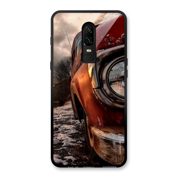 Vintage Car Headlight Glass Back Case for OnePlus 6