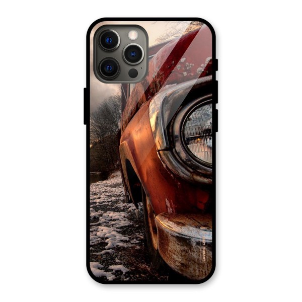 Vintage Car Headlight Glass Back Case for iPhone 12 Pro Max