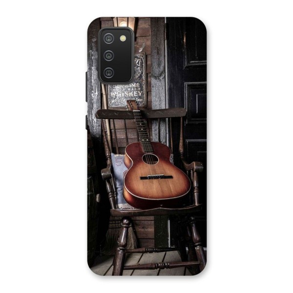 Vintage Chair Guitar Back Case for Galaxy F02s