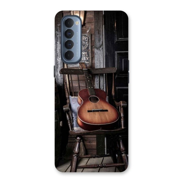 Vintage Chair Guitar Back Case for Reno4 Pro