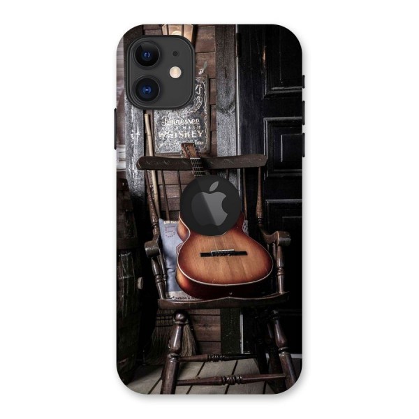 Vintage Chair Guitar Back Case for iPhone 11 Logo Cut
