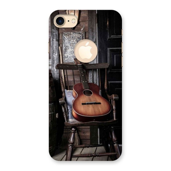 Vintage Chair Guitar Back Case for iPhone 7 Logo Cut