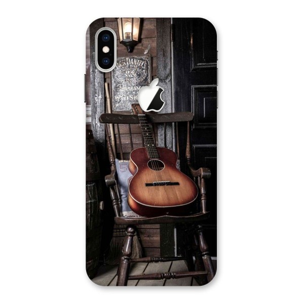 Vintage Chair Guitar Back Case for iPhone XS Max Apple Cut