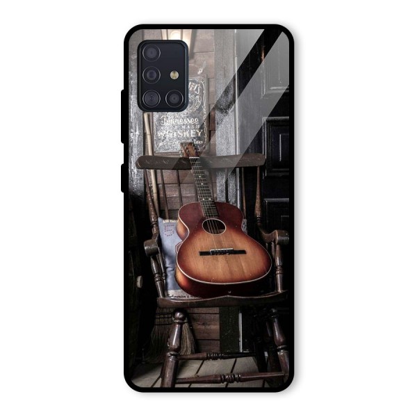 Vintage Chair Guitar Glass Back Case for Galaxy A51