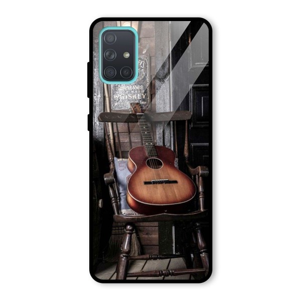 Vintage Chair Guitar Glass Back Case for Galaxy A71