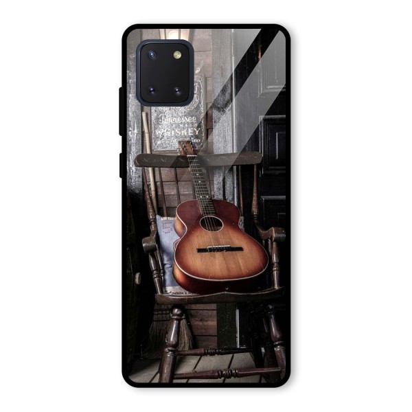 Vintage Chair Guitar Glass Back Case for Galaxy Note 10 Lite