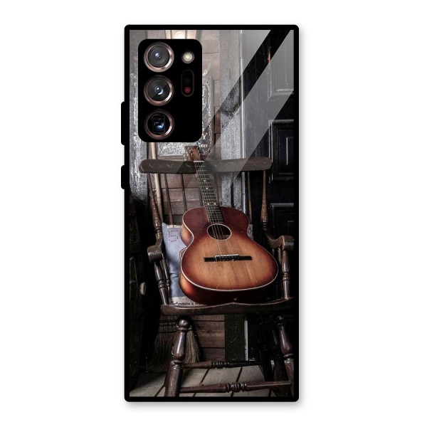 Vintage Chair Guitar Glass Back Case for Galaxy Note 20 Ultra