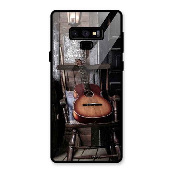 Vintage Chair Guitar Glass Back Case for Galaxy Note 9