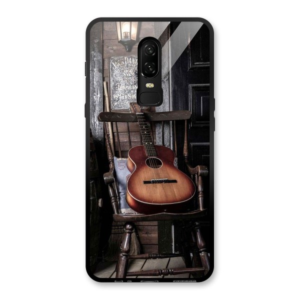 Vintage Chair Guitar Glass Back Case for OnePlus 6