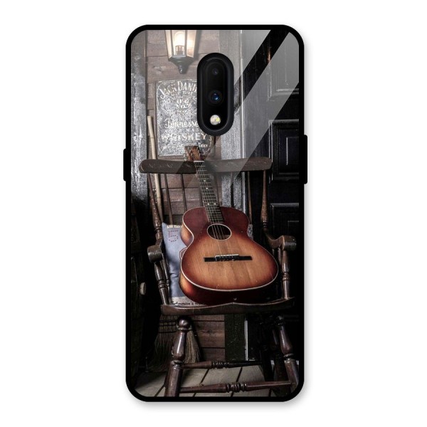 Vintage Chair Guitar Glass Back Case for OnePlus 7