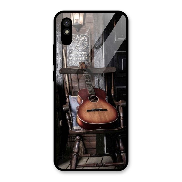 Vintage Chair Guitar Glass Back Case for Redmi 9A