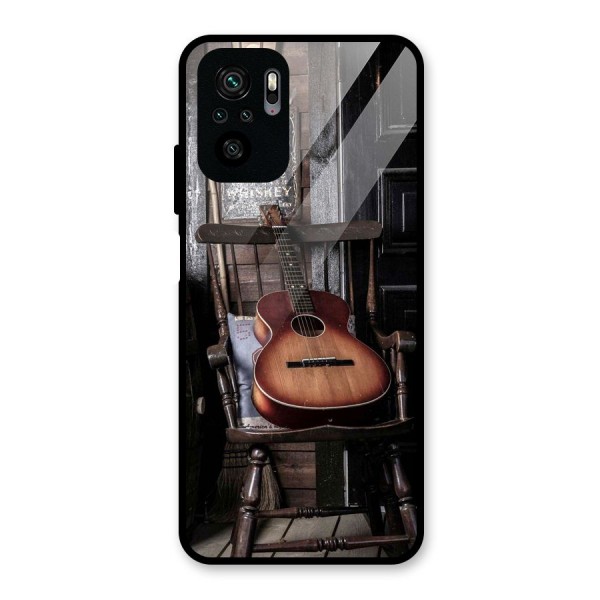 Vintage Chair Guitar Glass Back Case for Redmi Note 10