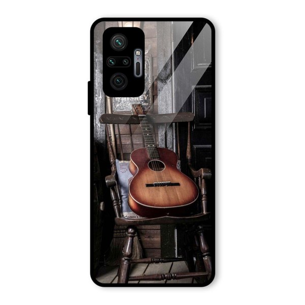 Vintage Chair Guitar Glass Back Case for Redmi Note 10 Pro