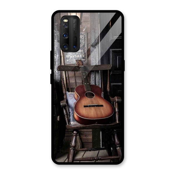 Vintage Chair Guitar Glass Back Case for Vivo iQOO 3