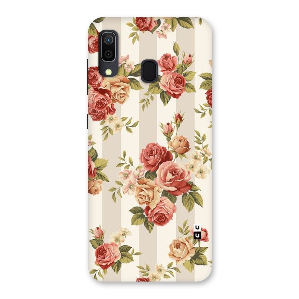 Vintage Color Flowers Back Case for Galaxy A20