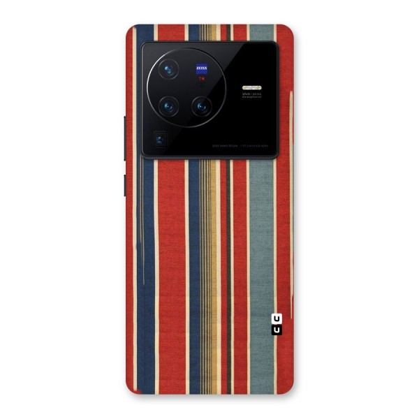 Vintage Disort Stripes Back Case for Vivo X80 Pro