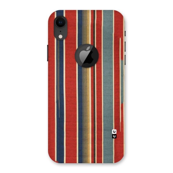 Vintage Disort Stripes Back Case for iPhone XR Logo Cut