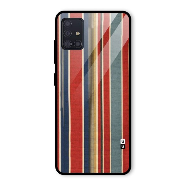 Vintage Disort Stripes Glass Back Case for Galaxy A51