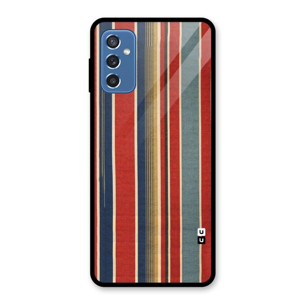Vintage Disort Stripes Glass Back Case for Galaxy M52 5G