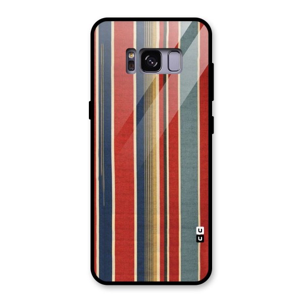 Vintage Disort Stripes Glass Back Case for Galaxy S8