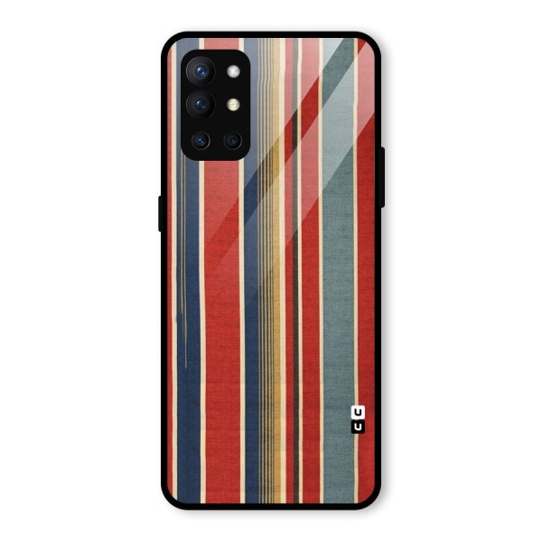 Vintage Disort Stripes Glass Back Case for OnePlus 9R