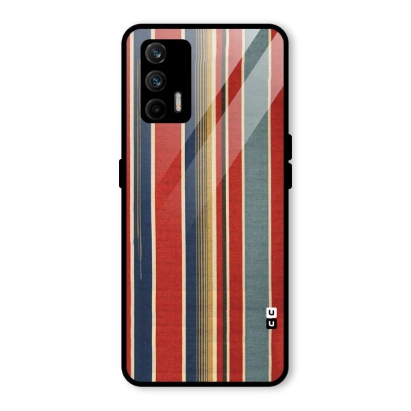 Vintage Disort Stripes Glass Back Case for Realme X7 Max