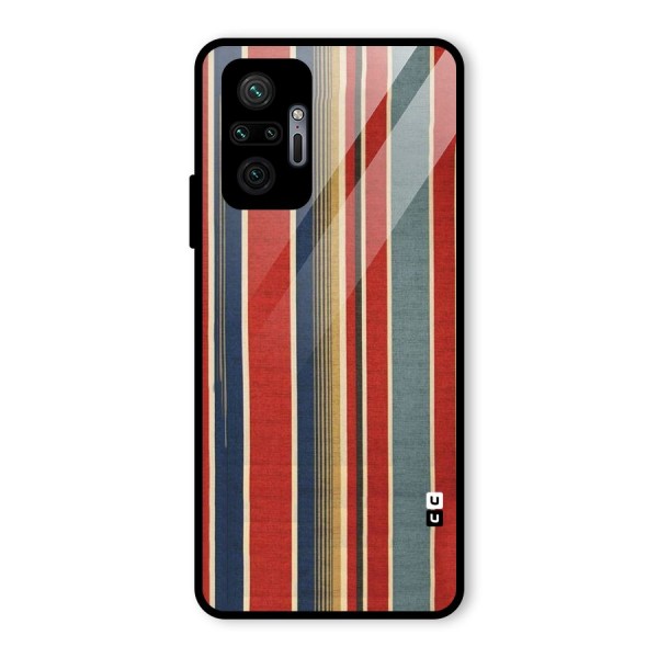 Vintage Disort Stripes Glass Back Case for Redmi Note 10 Pro Max