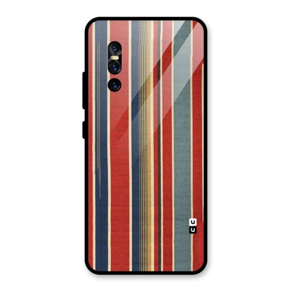 Vintage Disort Stripes Glass Back Case for Vivo V15 Pro