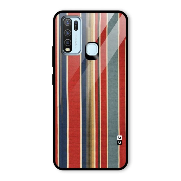 Vintage Disort Stripes Glass Back Case for Vivo Y30