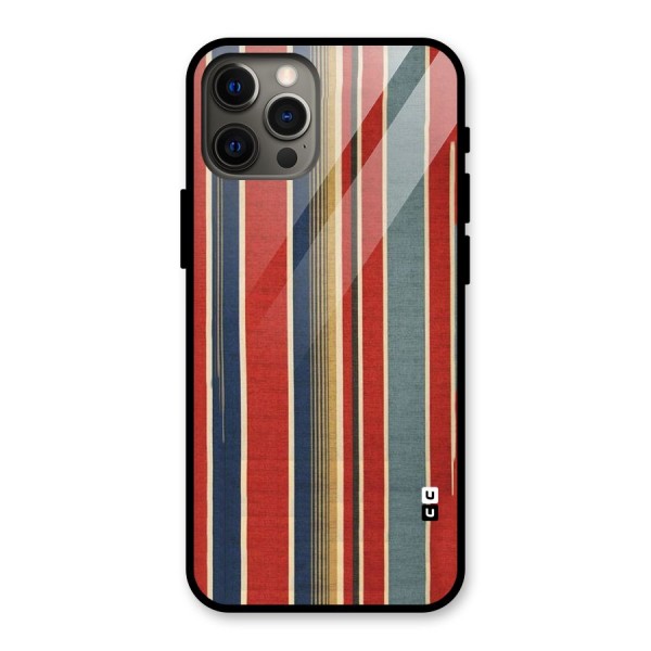 Vintage Disort Stripes Glass Back Case for iPhone 12 Pro Max