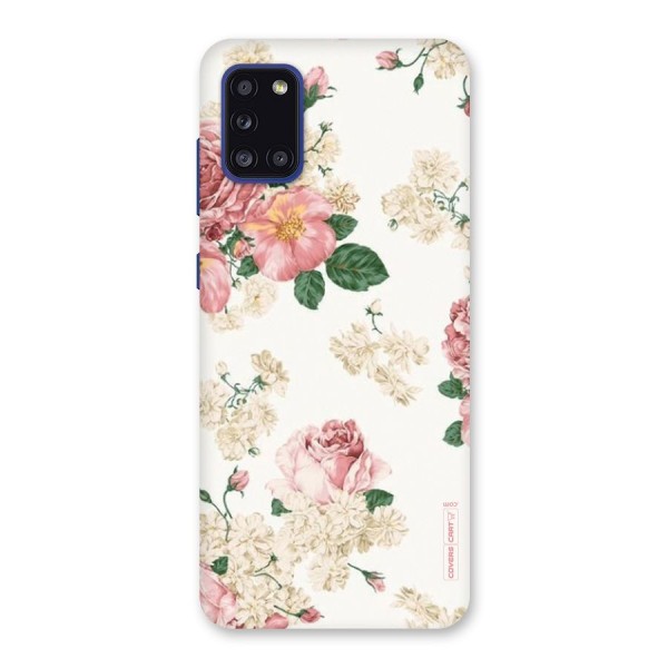 Vintage Floral Pattern Back Case for Galaxy A31