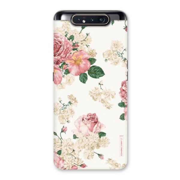 Vintage Floral Pattern Back Case for Galaxy A80