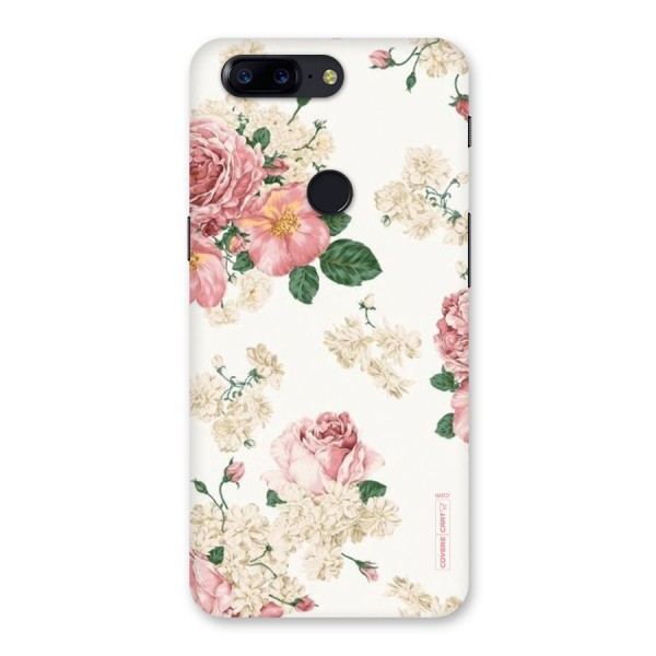 Vintage Floral Pattern Back Case for OnePlus 5T