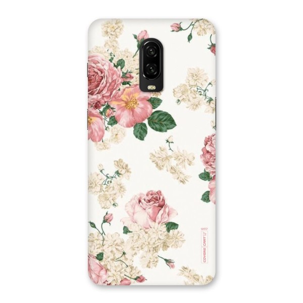 Vintage Floral Pattern Back Case for OnePlus 6T