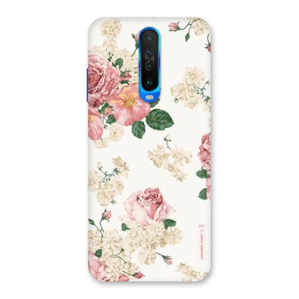 Vintage Floral Pattern Back Case for Poco X2