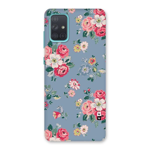 Vintage Flower Pattern Back Case for Galaxy A71