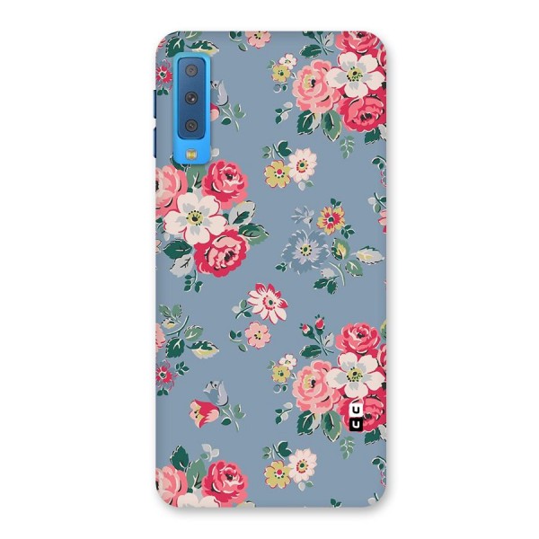 Vintage Flower Pattern Back Case for Galaxy A7 (2018)
