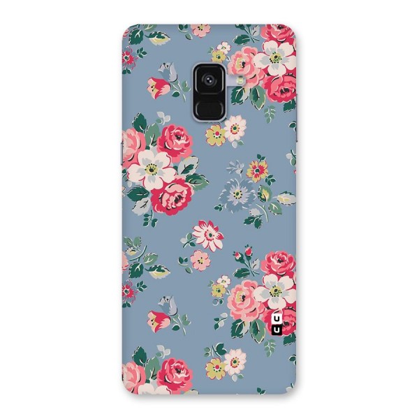 Vintage Flower Pattern Back Case for Galaxy A8 Plus