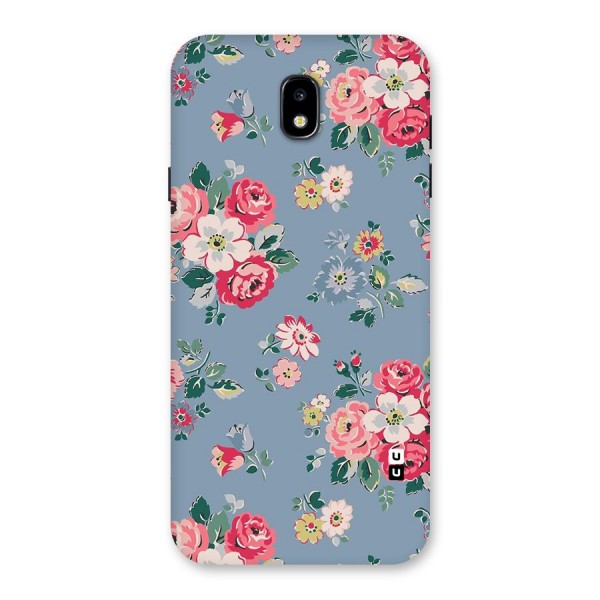 Vintage Flower Pattern Back Case for Galaxy J7 Pro