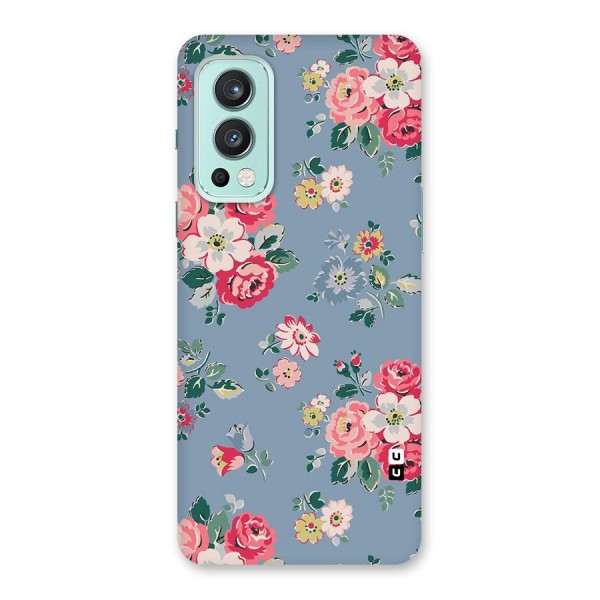 Vintage Flower Pattern Back Case for OnePlus Nord 2 5G