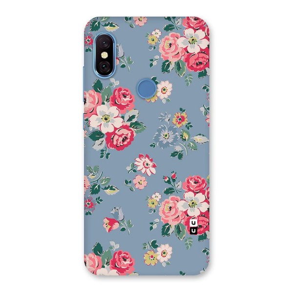 Vintage Flower Pattern Back Case for Redmi Note 6 Pro