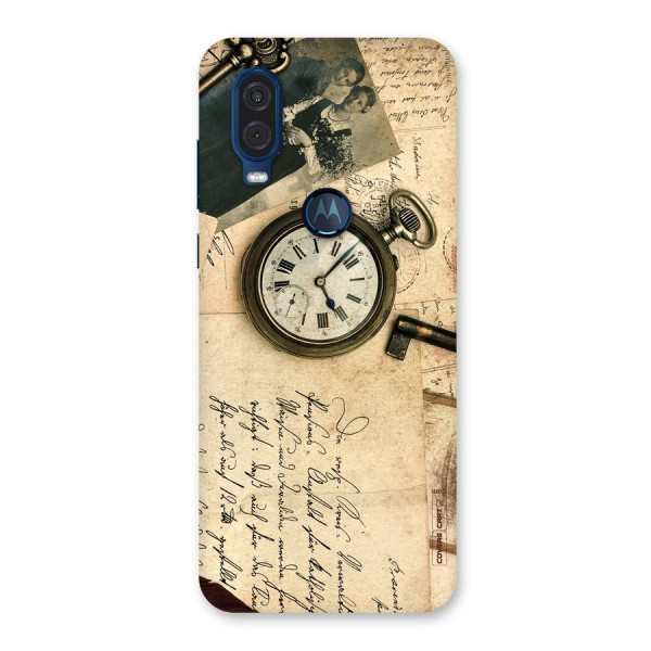 Vintage Key And Compass Back Case for Motorola One Vision