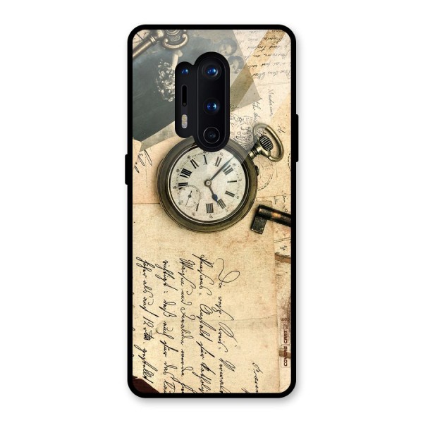 Vintage Key And Compass Glass Back Case for OnePlus 8 Pro