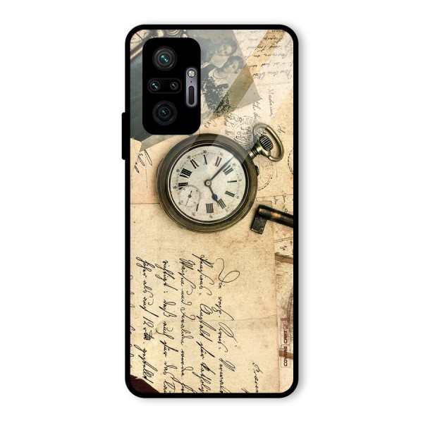 Vintage Key And Compass Glass Back Case for Redmi Note 10 Pro