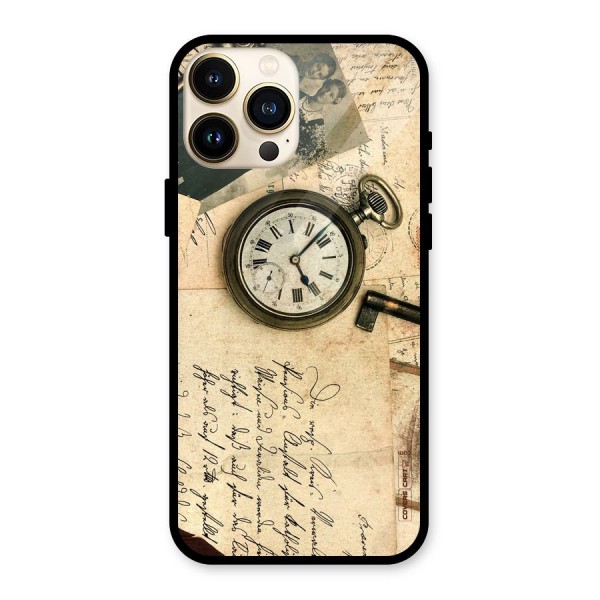 Vintage Key And Compass Glass Back Case for iPhone 13 Pro Max